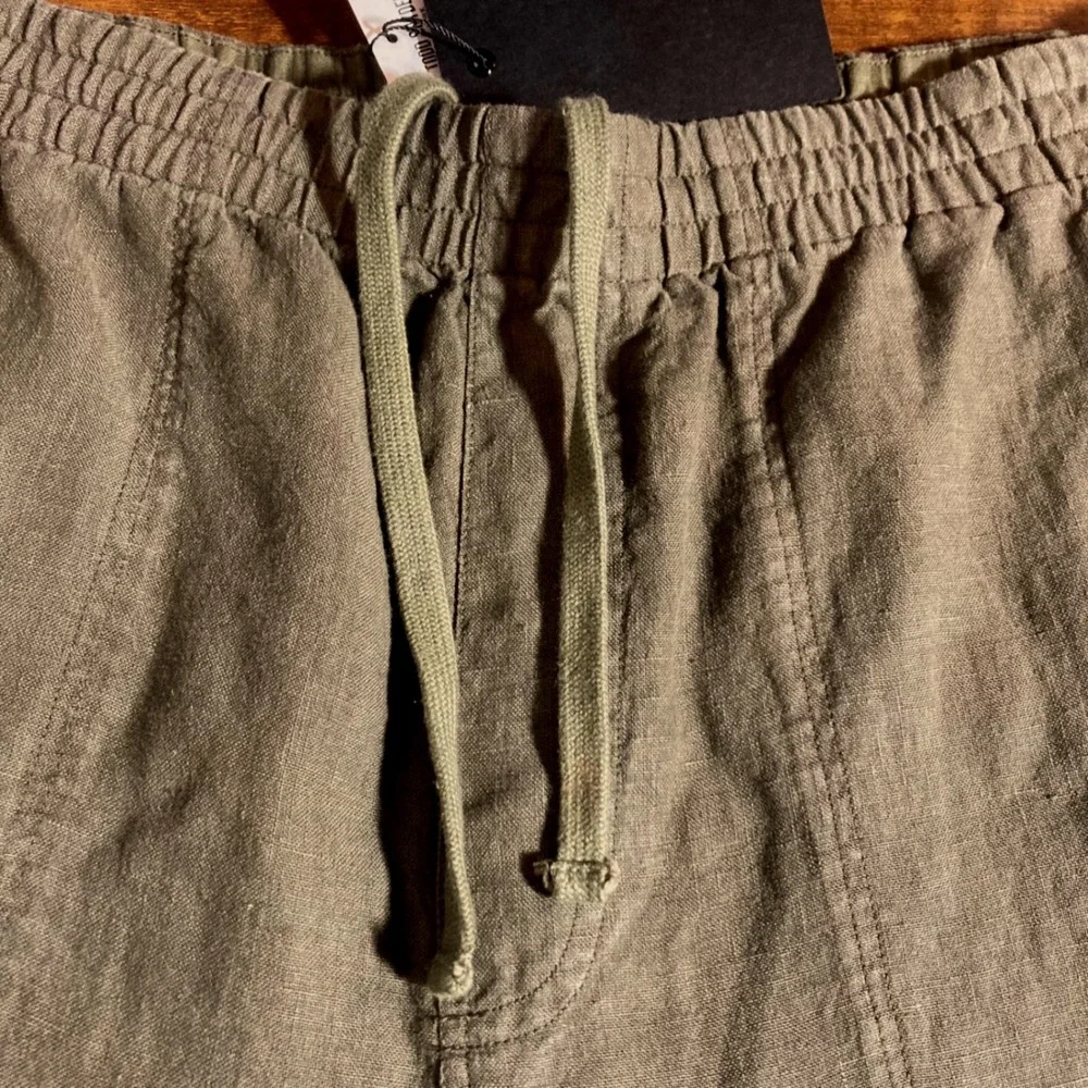 Todd Snyder Springfield Linen Beach Pant Olive Green Mens M 21-PA1109052-GR87